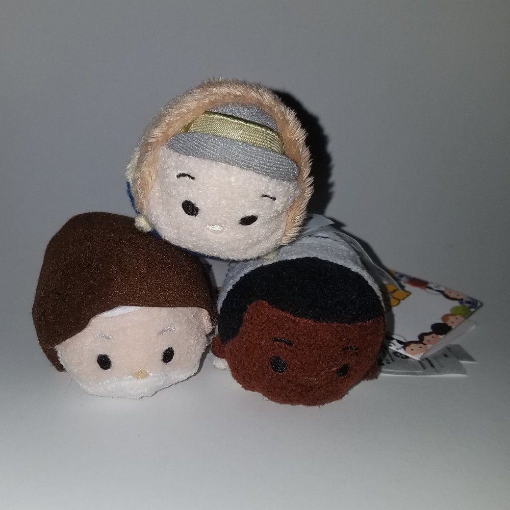 NWT Star Wars Obi Wan Han Solo Finn Tsum Tsum Lot Disney Plush 3" Stuffed Toys